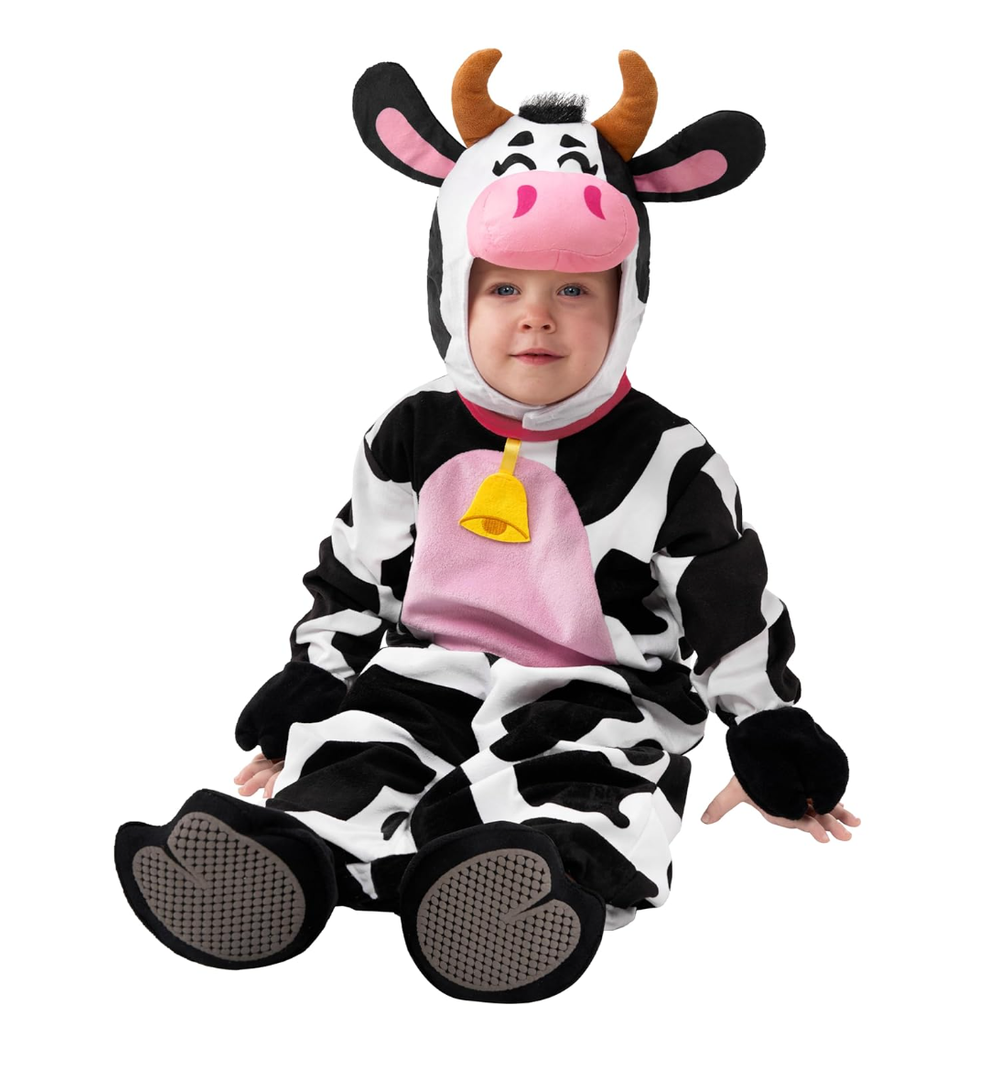 Spooktacular Creations Halloween Baby Cow Costume Costume Toddler, cow costume kids for Infant Halloween Farm Dress Up Party, 18-24Months
