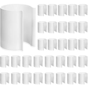 Jetec 32 Pcs White Pool Cover Clips PVC Clamp for Swimming Pool Wind Guard Cover Clips for 1-1/2 Inch PVC Pipe for Securing Swimming with Metal Railing
