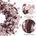 24" Fall Eucalyptus Wreath, Burgundy Artificial Leaves, Front Door Decor