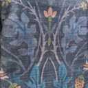 6x9 Rugs for Living Room Non Slip, Low Pile Soft Navy Blue Rugs for Bedroom, Floral Washable Dining Room Carpet, Dark Blue Victorian Mats