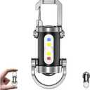 Portable Rechargeable Bright Keychain Flashlight Phone Charger, Mini Keychain Flashlight, 7 Lighting Modes, 1200 Lumens EDC Waterproof Keychains Flashlight (1PC)