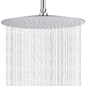 NearMoon Rain Shower Head, Ultra-Thin Design-Pressure Boosting, Awesome Some Experience, High Flow Stainless Steel Rainfall Head (16 Inch, Chrome Finish)
