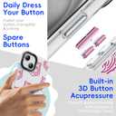 for iPhone 13 Case, Pink Tiger Clear Shockproof Phone Case | Crystal Clear
