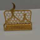 Eid Mubarak Decorations,Ramadan Kareem Paper Towel Holder Metal Paper Napkin Tissue Table Decor for Ramadan Gifts