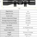 Compact Rifle Scope 4x32, for Crossbow Scope, with BDC Reticle, Ideal for Medium to Long-Range Hunting up to 500 Yards