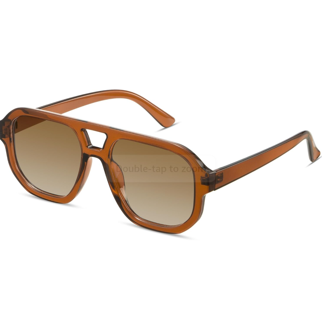 livho Trendy Polarized Square Aviator Sunglasses Women Men Square Eyewear Frame, Retro Sun Glasses for Women Men 2025 Shades