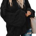 Dokotoo Womens Turtle Neck Sweater Fashion 2025 Loose Casual Cozy Chunky Pullover Tops (X-Large)