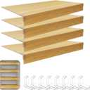 Wire Shelf Cover, Wire Rack Covers for Pantry,PVC Wood-Look Faux Wood Shelf Liners,35x16 Inch,0.24inch Thick for Home and Kitchen Organization