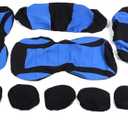 ROCEEI 11 Pcs Car Seat Cover Full Set for Women Christmas Fuzzy Car Accessories Handbrake Shift Accessory for Winter (Blue)