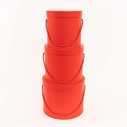 Simply Elegant Gift Boxes with Lids – Assorted Sized Decorative Round Flower Boxes for Birthdays, Bridal Shower, Weddings, Christmas, and Anniversaries – Set of 3 – All Red Simply Elegant Gift Boxes with Lids – Assorted Sized Decorative Round Flower Boxes for Birthdays, Bridal Shower, Weddings, Christmas, and Anniversaries – Set of 3 – All Red