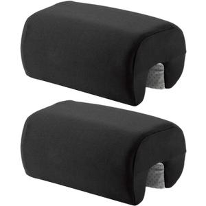 Thickened Memory Foam Armrest Height Pads Adjustable Straps Not Slip Base Simple Installs for Office Game Chairs (Black)