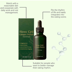 Stem Cell Collagen Peptide Oral Drops, 2026 New Upgrade Hydrolyzed Liquid Collagen Peptides for Skin Lift & Firm, Anti-Wrinkle & Hydration, Natural Supplement for Women and Men (3 pcs) 