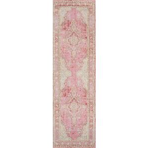 Momeni Rugs Isabella Traditional Medallion Flat Weave Area Rug, 2'7" X 8' Runner, Pink