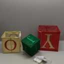 Christmas Joy Lighted Gift Boxes Decorations Set of 3, Stackable Christmas Nesting Boxes Battery Operated for Home and Party Decoration