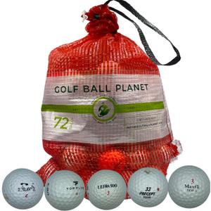 Golf Ball Planet 72 Ball Mesh Bag Hit Away Practice Used Golf Balls