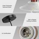 Pendant Lights Kitchen Island: Mini Chandelier Ceiling Light Fixture with Hand Blown Glass, E26 67 inch Height Adjustable Rustic Vintage Hanging Chandeliers for Dining Room Kitchen Foyer (1 Pack)