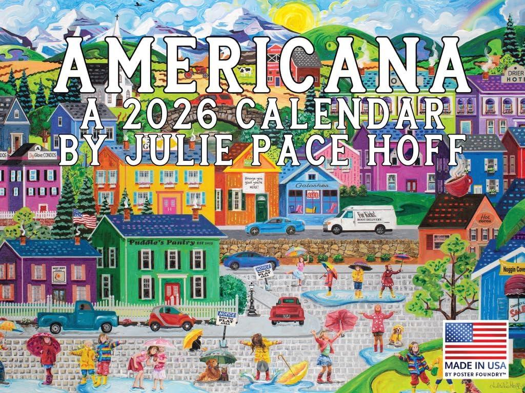 Americana Calendar 2026 by Julie Pace Hoff Monthly Wall Calender 12 Month | American Made In The USA