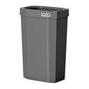 JOSUCLEN 1 Pack Small Trash Can, 4 Gallon Waste Basket, Plastic Trash Bin for Bathroom, Bedroom, Kitchen, Dorm, Office, Living Room(Gray)