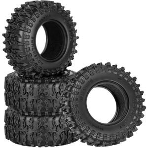 RC 1.3 Soft Silicone Rubber Wheel Tires for 1/18 TRX4M/Ascent-18/FMS 1/24 SCX24 RC Crawler, 1.3" Soft Mud Terrain/Rock Crawling/Swamp Claw Mud Terrain/Road RC Tires 4 Pcs, Style (B)