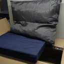 Favoyard Outdoor Seat Cushion Set 22 x 24 Inch Waterproof & Fade Resistant Patio Furniture Cushions with Removable Cover Deep Seat & Back Cushion with Handle and Adjustable Straps for Chair Sofa Couch 22x22x3