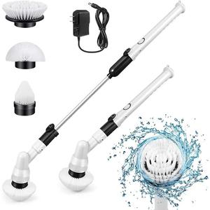 Spin Scrubber, 360 Cordless Tub and Tile Scrubber, Multi-Purpose Power Surface Cleaner with 3 Replaceable Cleaning Scrubber Brush Heads, 1 Extension Arm and Adapter