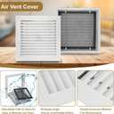 PATIKIL 20" x 20" Aluminum Return Grille, Return Air Vent Cover Linear Bar Removable Grille with Mesh Filter for Sidewall Wall Ceiling Floor HVAC System, White