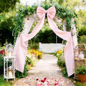 Extra Long Satin Pink Bow for Coquette Room Decor,70x20 Inch Bow Wall Decor for Valentine's Day Bachelorette Bridal Shower Wedding Birthday Christmas Decorations