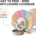 Touchdog Soft Cat Cone Collar, Waterproof Recovery Collar for Cats After Surgery, Lightweight Elizabethan Collar for Kittens (Pink Grad, S)