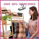 2 Pack Tank Top Hangers Space Saving, Bra Hangers for Closet Organizer, Bra Organizer for Closet, Space Saving Organizers and Storage for Dorm & Apartment for Tankto (Wooden)