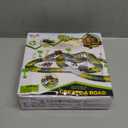 Dinosaur Toys,Create A Dinosaur World Road Race,Flexible Track Playset and 2 pcs Cool Dinosaur car for 3 4 5 6 Year & Up Old boy Girls Best Gift (Green)