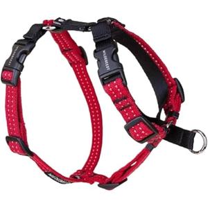 Wildebeest Valencia No Pull Dog Harness, Front and Back Leash Clips, Soft Padded Straps, Lightweight, Adjustable, Easy On/Off for Training and Dog Walking, Medium Red