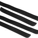 X AUTOHAUX 4pcs Car Door Sill Protector Film Cover Door Entry Guard Sill Anti Scratch Scuff Plate Stickers Black