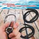 Bungee Boat Mooring Lines, 2FT,Bungee Cords with Hooks 1800LB Breaking Strength, for ATV, Boat and Pickup Truck