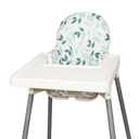 for IKEA High Chair Cushion, High Chair Pad for IKEA Antilop Highchair, Cotton Non-Slip, Soft, Baby Sitting More Comfortable (Green Leaf)