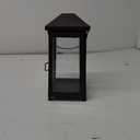 12.4" Black Metal Modern Candle Lantern