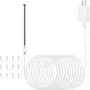 24ft/7.5m Outdoor Power Cable & Adapter - Weatherproof, Continuous Charging for myQ Smart Garage Door Video Keypad (7.5M)