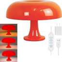 Orange Mushroom Lamp Dimmable Table Lamp with 3 Lighting Modes Retro Mushroom Light for Room Aesthetic Modern Lighting for Bedroom Living Room Home Decor & Gifts