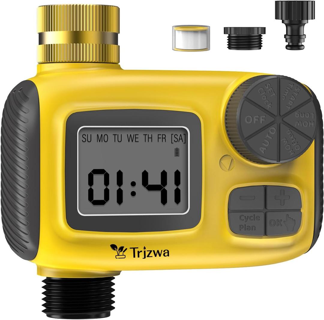 Sprinkler Timer for Outdoor,2025 Brass Inlet Release Water Timer for Garden Irrigation Hose Timers with Rain Delay and Manual Irrigation for Garden,Lawn,Yard Watering System