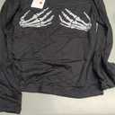 REORIA Skeleton Skull Print Long Sleeve, M