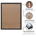 DOAI ART 18x24 Poster Frame 2 Pack, Black 18 x 24 Picture Frames for Horizontal or Vertical Wall Mounting, Scratch-proof Safe and Artistic Large Photo Frame Wall Art (18x24 2Pack)
