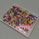 DUQGUHO Pearls for Bracelets 8mm Colorful Beads for Jewelry Making Fake Pearl Beads Plastic Round Crafts Bead with Holes 500PCS Hair Bead for Women (10 Color Mixes)