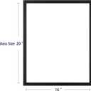 ONE WALL 16x20 Inch Floating Frame, Black Wood Double Glass Float Picture Frame Display 16x20/11x14 Inch Photos or Plant or Petal Specimens for Wall Hanging - Mounting Accessories Included