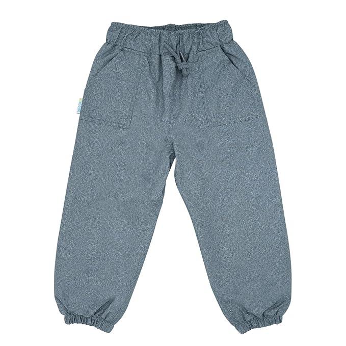 JAN & JUL Toddler Rain or Waterproof Pants Girls, Puddle-Dry Pants for Kids (Single-Layer: Heather Grey), 4T