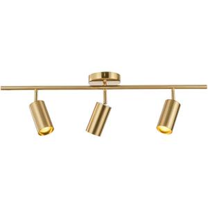 KCO Lighting Modern Brass Gold Track Lighting 3-Lights Modern Kitchen Fixtures Indoor Flush Mount Ceiling Spotlights Dimmable LED Ceiling Spot Light (3-Light)