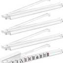 Clear Acrylic Mahjong Racks with Pushers, 4-Pack All-in-One Tile Rack and Pusher Set, Non-Slip American Mahjong Accessories for Modern Tiles, Transparent Gift-Ready for Adults & Family Game Night