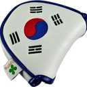 Foretra Driver Headcover Golf Club Covers Blade Mallet Putter Cover Alignment Stick Holder Hybrid Fairway Wood Head Cover Korea Flag Novelty Golf Accessories for Most Brands