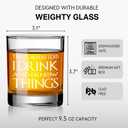 I Drink and I Know Things Funny Whiskey Glasses Gifts for Men Dad Farther Husband,Bookish Retirement Anniversary Birthday Gift for Men Uncle Grandpa Friends Coworkers-wh-2