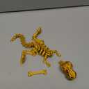 FunisFun 3D Printed Dragon with Articulated Bones for Adult, 3D Printed Dinosaur Fidget Toys Decor for Stress Relief (Gold, 1P)