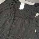 MEROKEETY Women's Fall Long Sleeve Floral Midi Dress Smocked Ruffle Tiered Square Neck Wedding Guest Dresses Pockets, Black, S