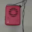 O2COOL Battery Powered Deluxe Necklace Fan For Personal Cooling With Adjustable Lanyard (Pink)